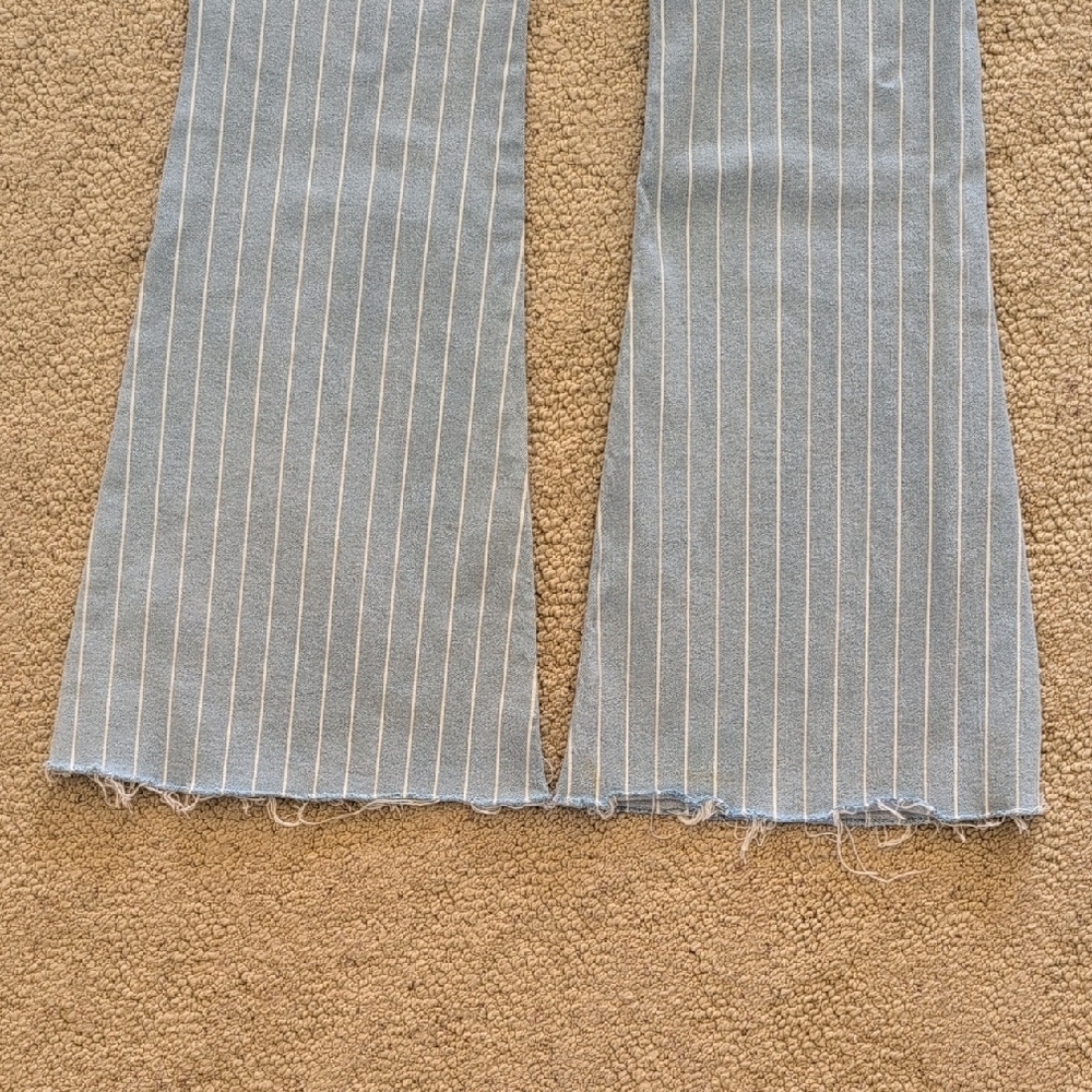 Cello High Rise Light Blue Striped Flare Jeans - Picture 6 of 6